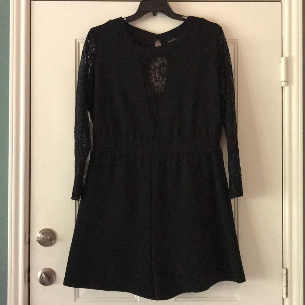 Long lace sleeve dressy romper from asos curve